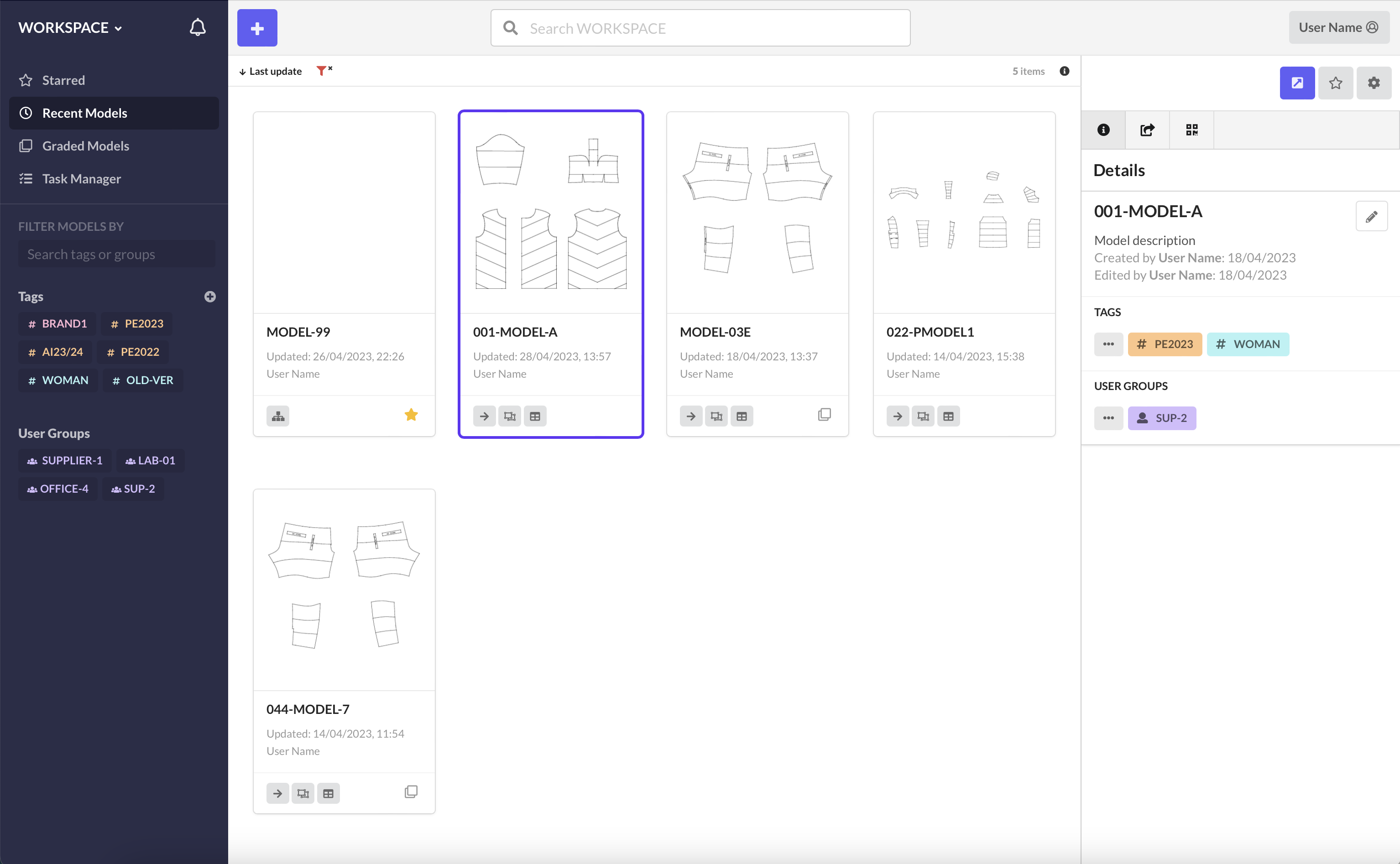 Dashboard di Downfill App